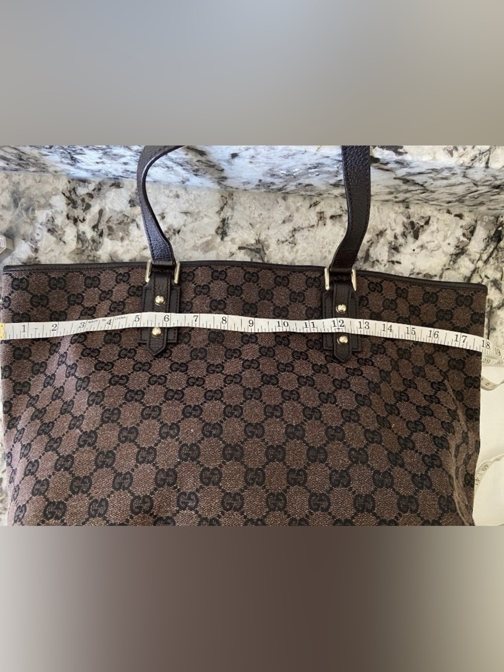 Authentic Gucci Wool Tote Bag Brown
GG Canvas - Picture 6 of 16